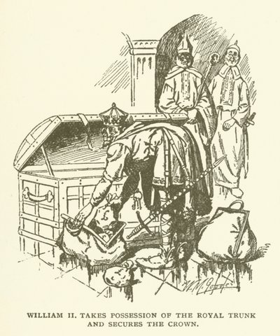 William II takes possession of the royal trunk and secures the crown by American School